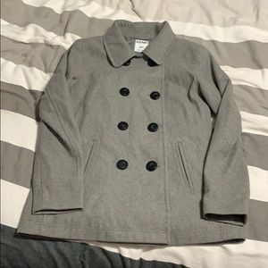 Old Navy grey pea coat